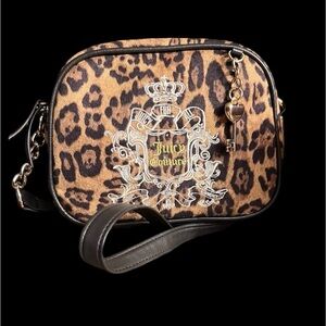 🐆JUICY COUTURE VIRAL NATURAL CHOCOLATE LEOPARD JUICY FOR ALL CROSSBODY BAG🐆NWT